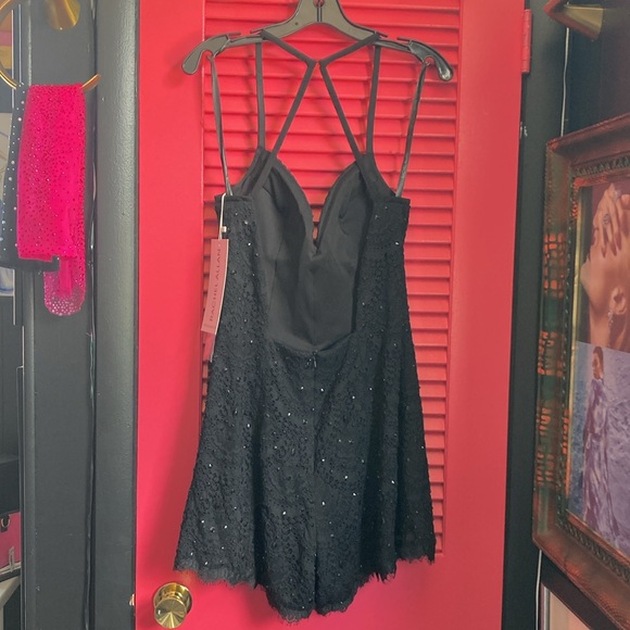 NWT RACHEL ALLAN SIZE 12 LACE/RHINESTONE JUMPER - Picture 11 of 16